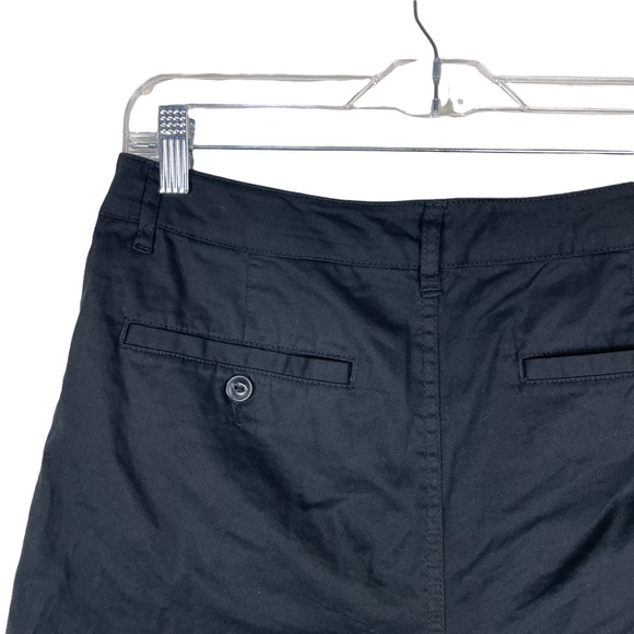 ASOS High-rise Button Fly Black Cotton Blend Business Casual Shorts Size 12 - Picture 12 of 14